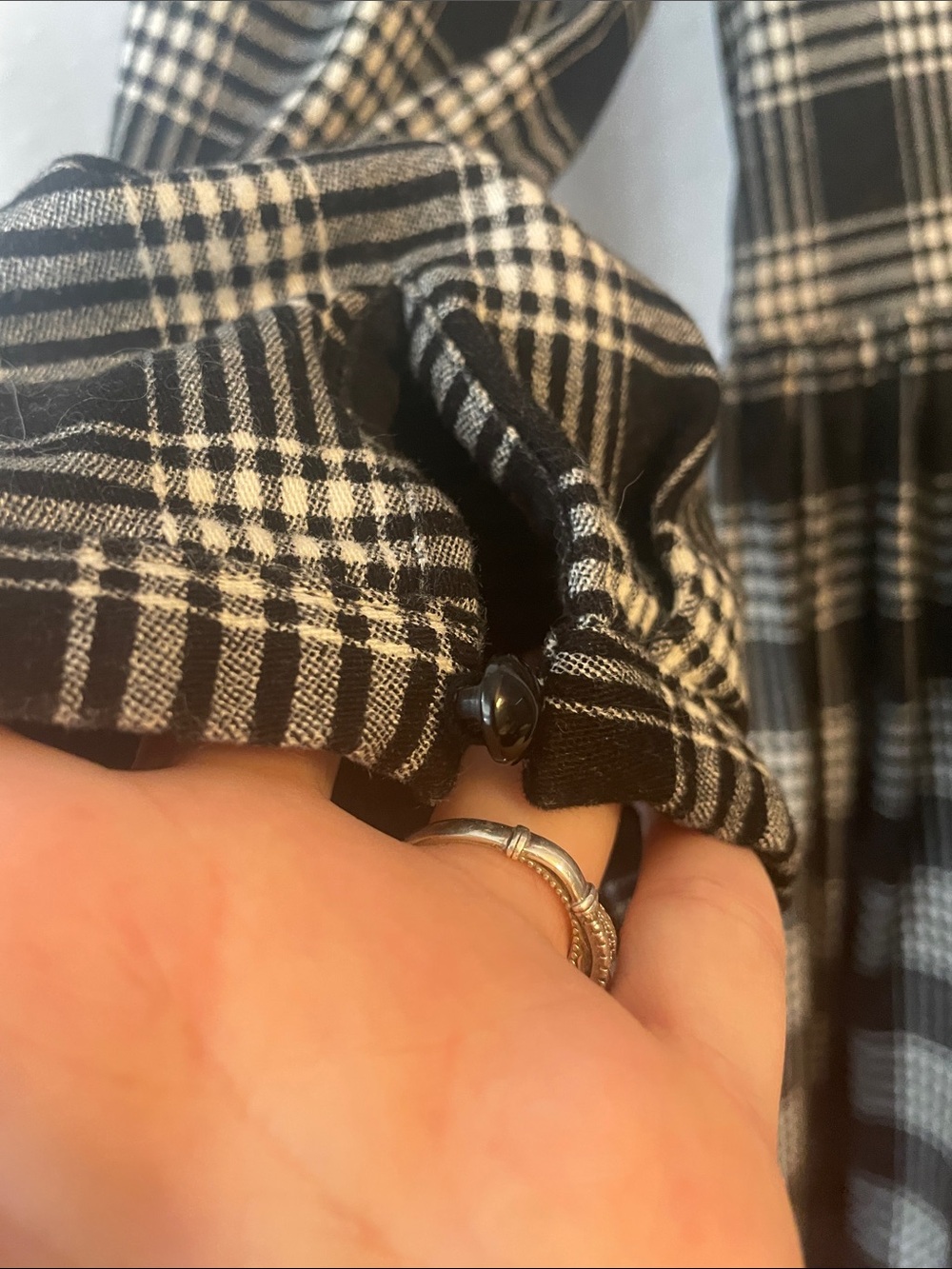 Dainty Jewells Black and White Plaid Dress - Picture 3 of 4